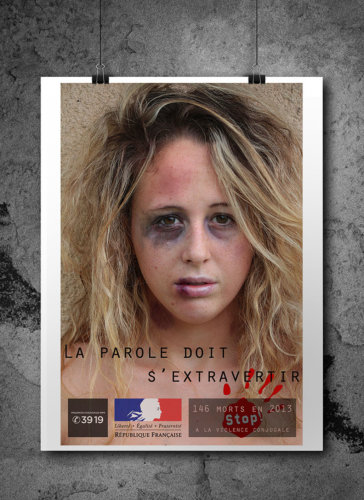 Affiche contre les violences