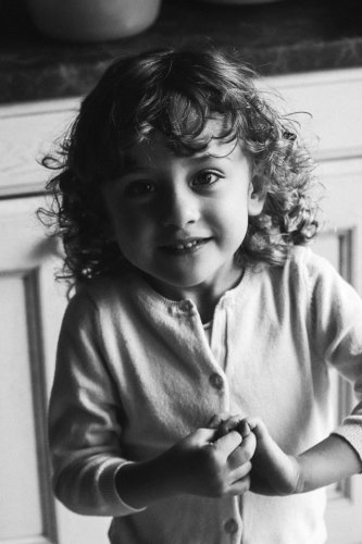 portrait enfant caractère noir et blanc