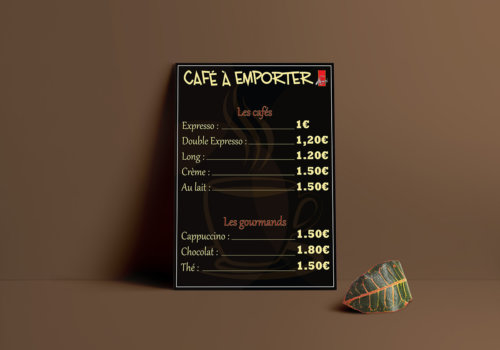 affiche café prix