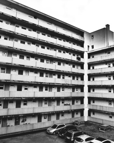 architecture facade noir et blanc